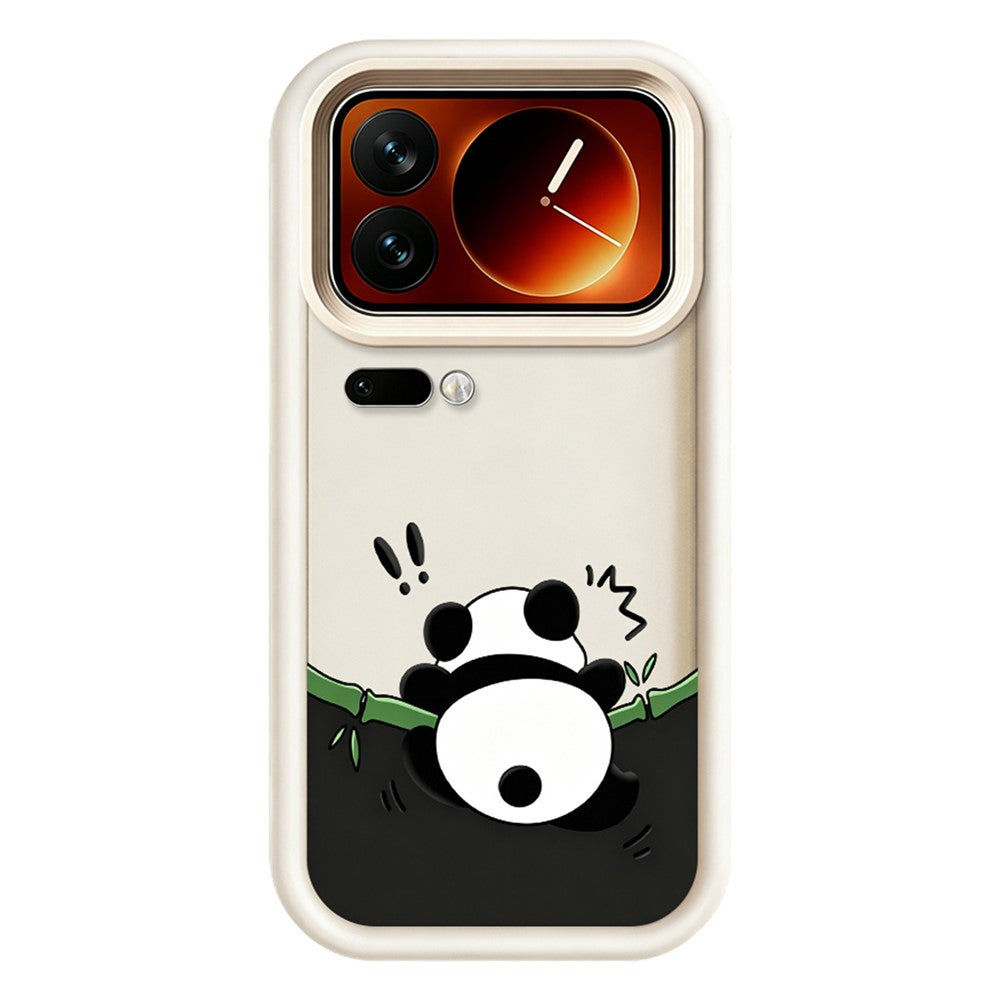 Xiaomi 17 Pro Max TPU-skal Gummerat halkfritt Pandamönster Tryckt mobilskal