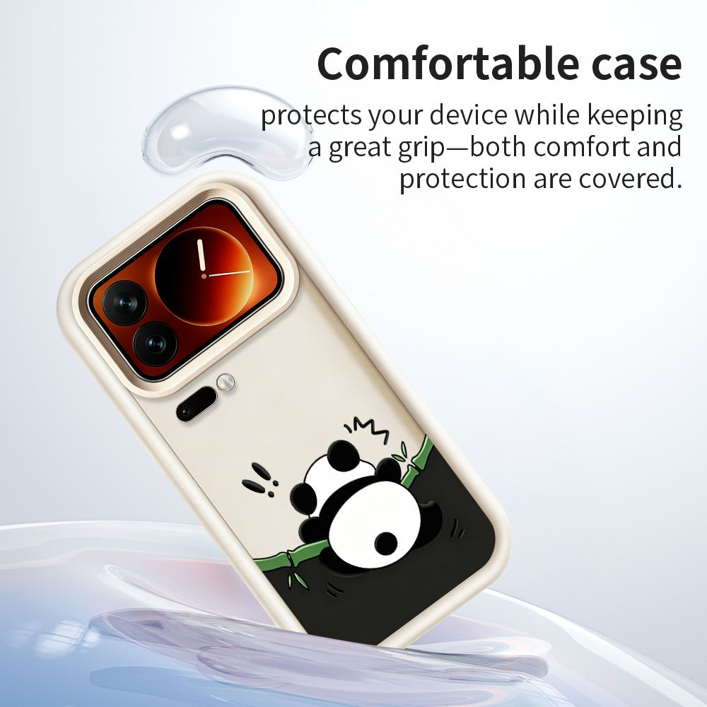 Xiaomi 17 Pro Max TPU-skal Gummerat halkfritt Pandamönster Tryckt mobilskal