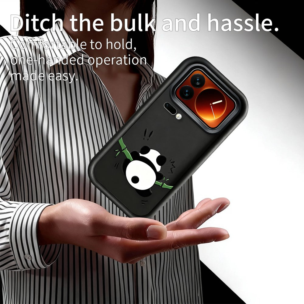Xiaomi 17 Pro Max TPU-skal Gummerat halkfritt Pandamönster Tryckt mobilskal