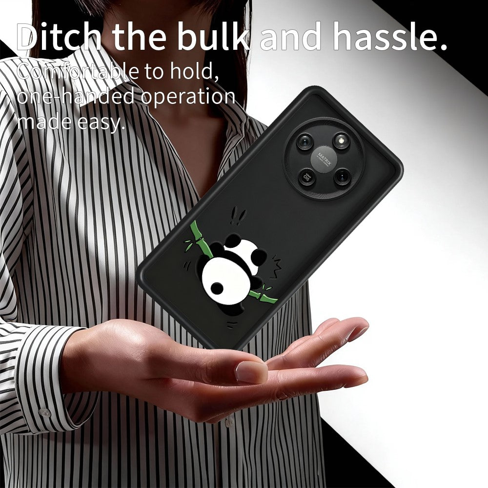 TPU Case For Honor X70 5G  /  X9d 5G  /  Magic8 Lite 5G Rubberized Anti-Slip Panda Pattern Printing Phone Cover