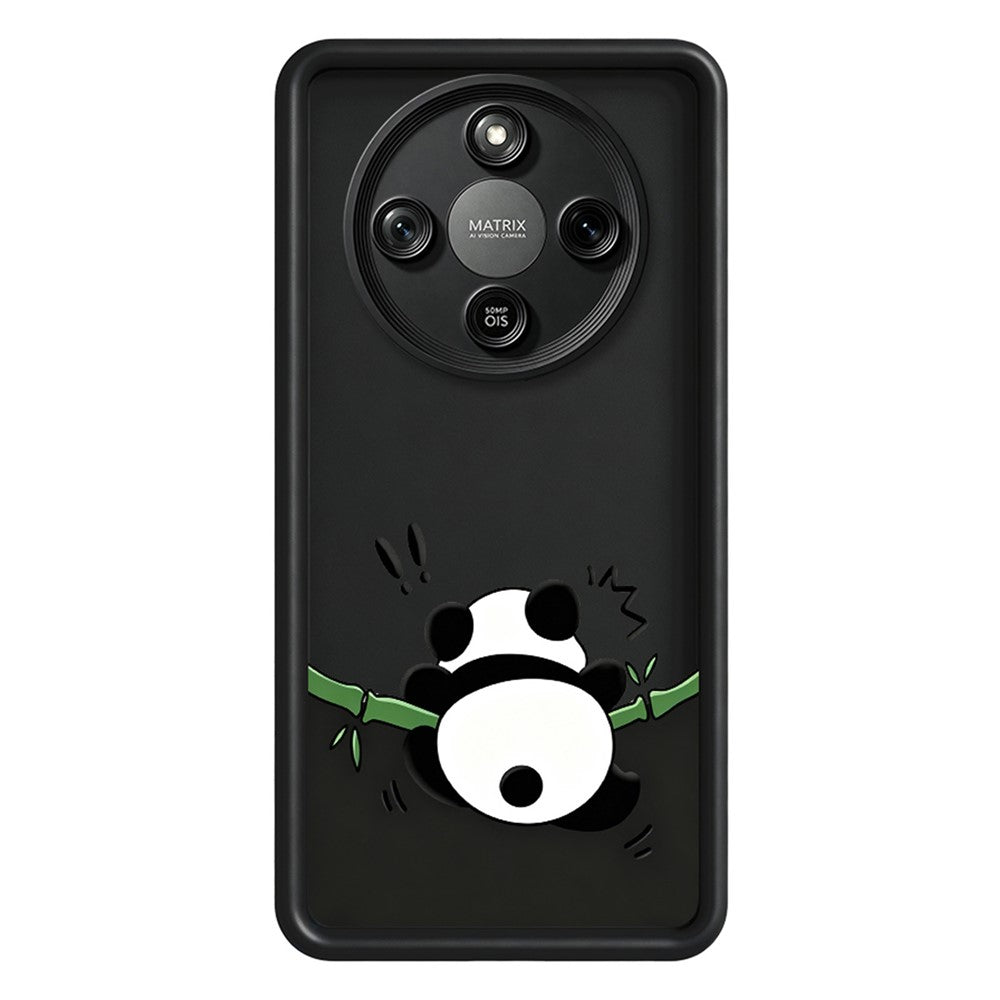 TPU Case For Honor X70 5G  /  X9d 5G  /  Magic8 Lite 5G Rubberized Anti-Slip Panda Pattern Printing Phone Cover