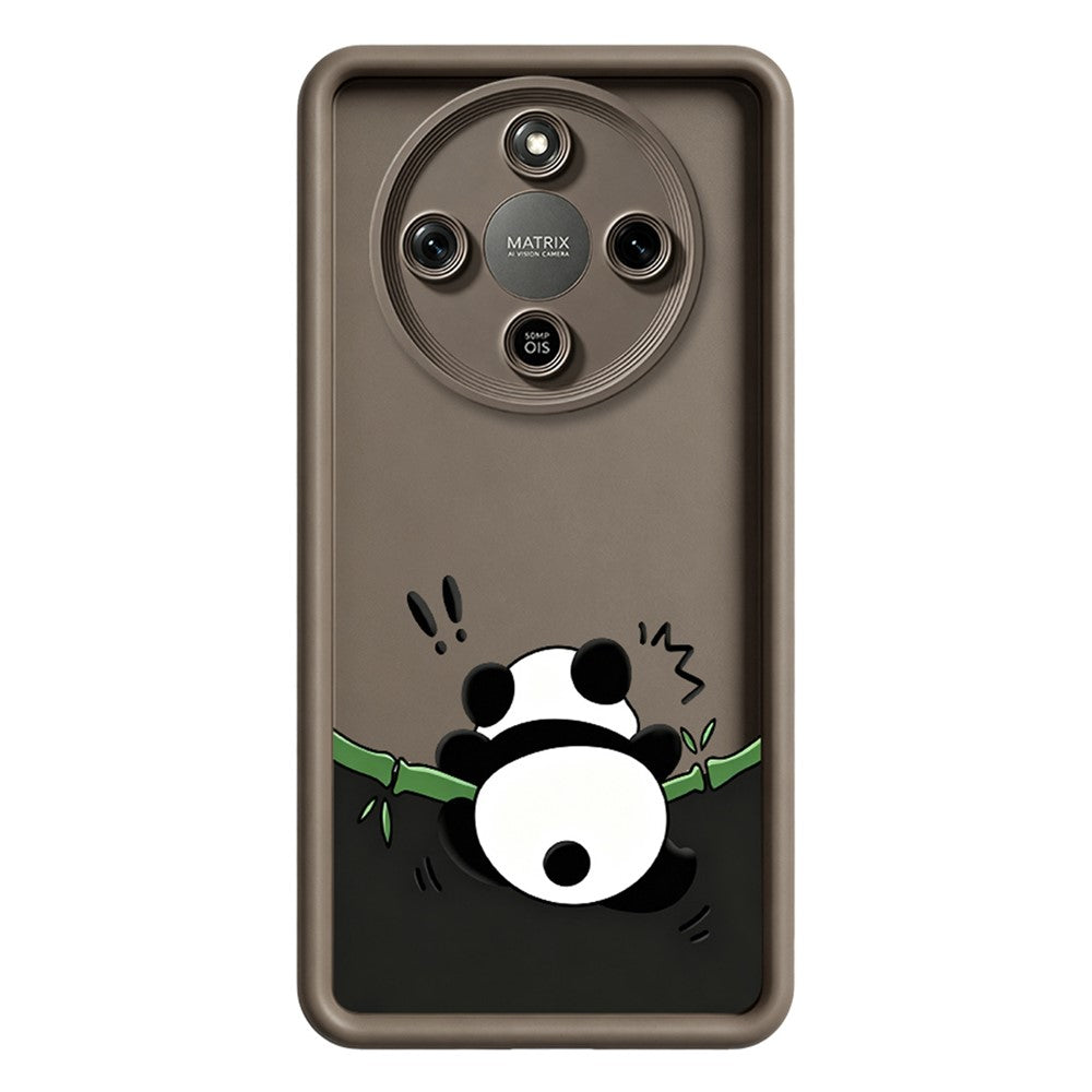 TPU Case For Honor X70 5G  /  X9d 5G  /  Magic8 Lite 5G Rubberized Anti-Slip Panda Pattern Printing Phone Cover