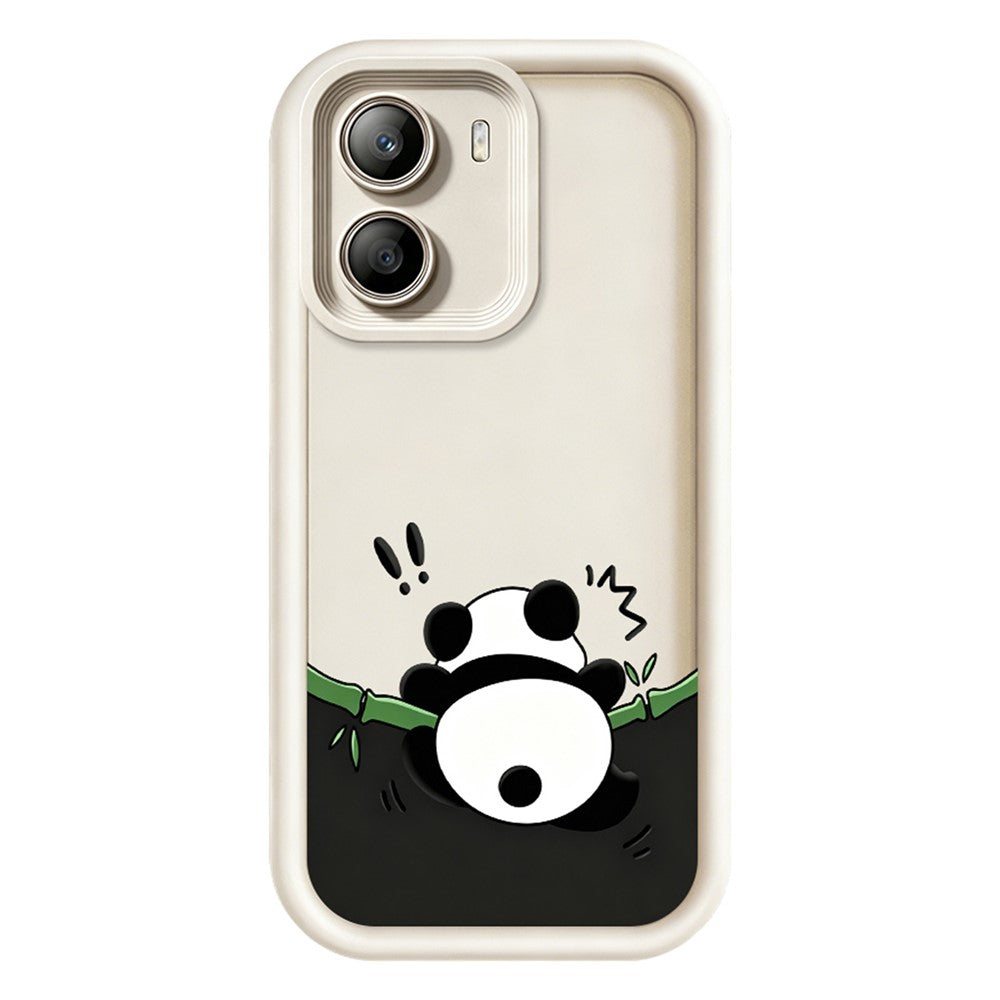 For Xiaomi Poco X7 Pro 5G TPU Case Rubberized Anti-Slip Panda Pattern Printing Phone Cover