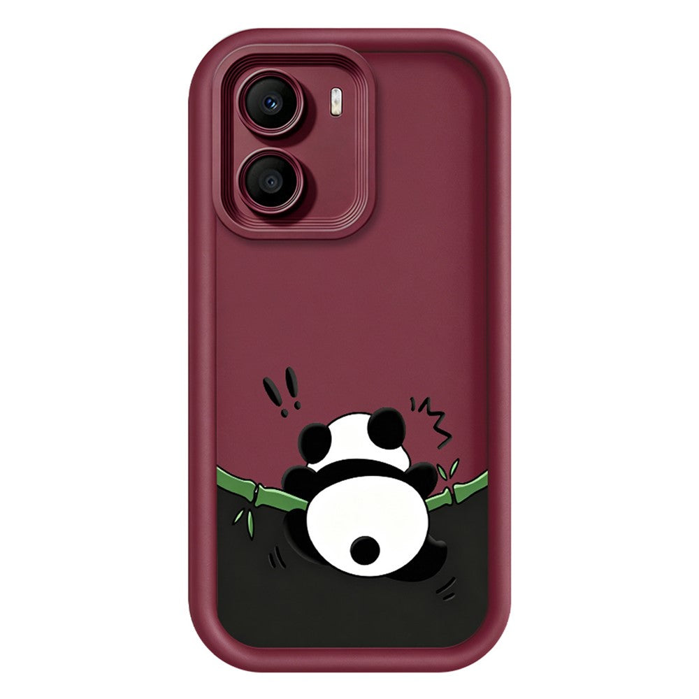 For Xiaomi Poco X7 Pro 5G TPU Case Rubberized Anti-Slip Panda Pattern Printing Phone Cover