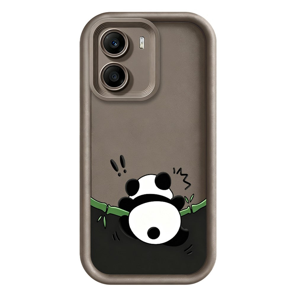 For Xiaomi Poco X7 Pro 5G TPU Case Rubberized Anti-Slip Panda Pattern Printing Phone Cover