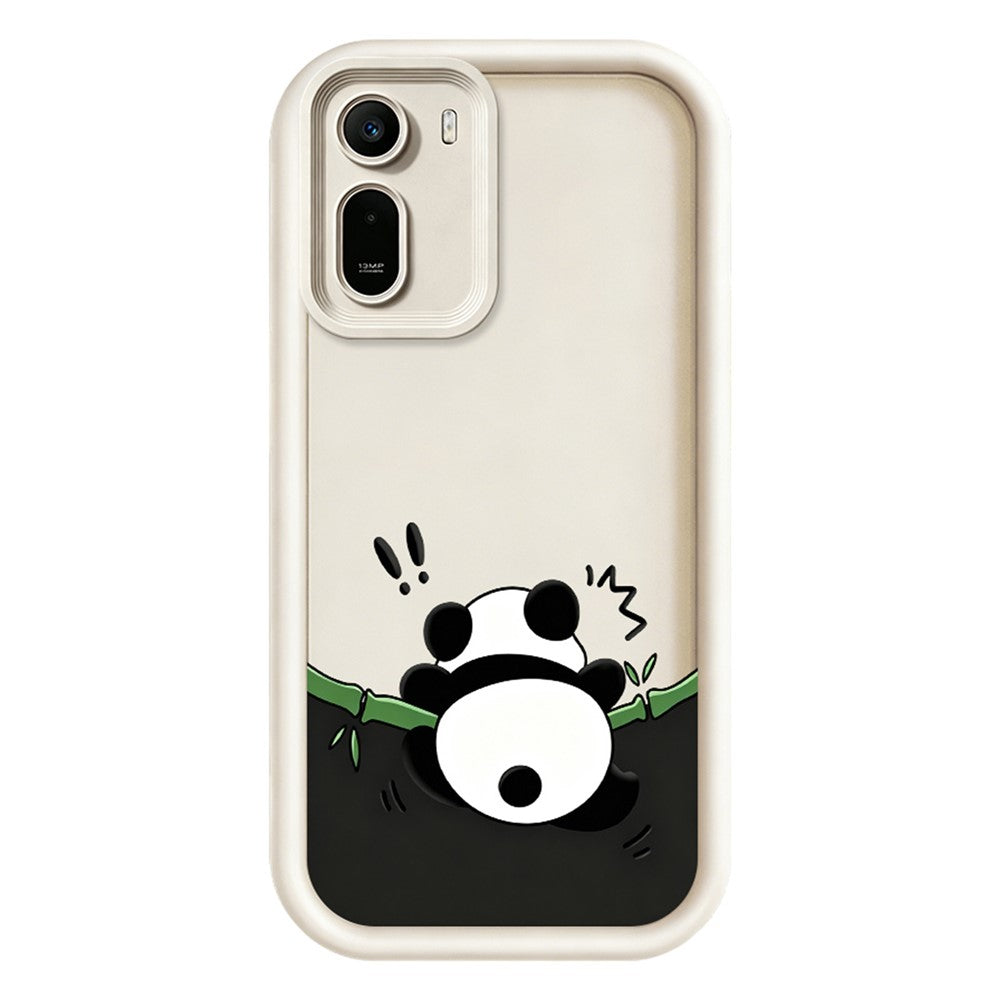 TPU Case For Xiaomi Redmi A7 Pro 5G  /  A7 Pro 4G (171.56mm)  /  Poco C85x 5G Rubberized Anti-Slip Panda Pattern Printing Phone Cover