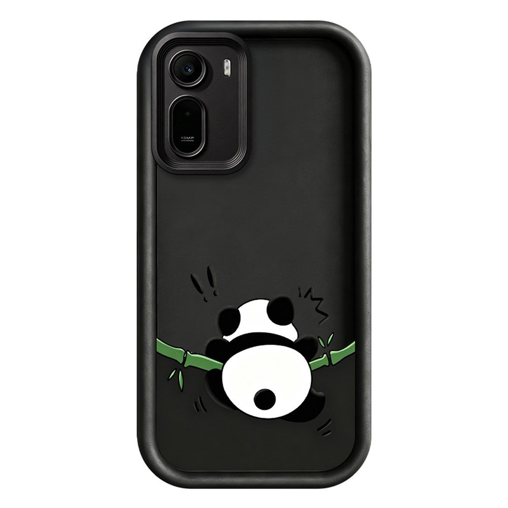 TPU Case For Xiaomi Redmi A7 Pro 5G  /  A7 Pro 4G (171.56mm)  /  Poco C85x 5G Rubberized Anti-Slip Panda Pattern Printing Phone Cover
