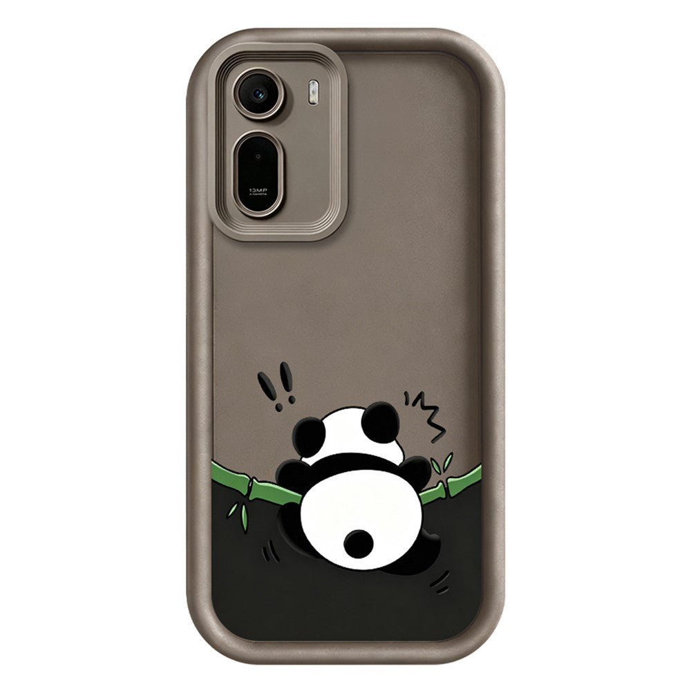 TPU Case For Xiaomi Redmi A7 Pro 5G  /  A7 Pro 4G (171.56mm)  /  Poco C85x 5G Rubberized Anti-Slip Panda Pattern Printing Phone Cover
