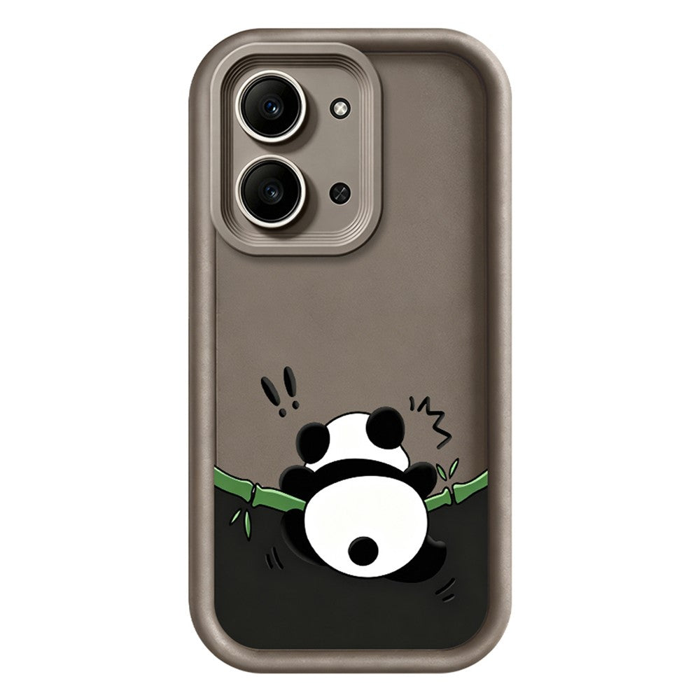 For Xiaomi Redmi 15C 5G (EU) (173mm)  /  15C 4G (EU) (173mm) TPU Case Rubberized Anti-Slip Panda Pattern Printing Phone Cover