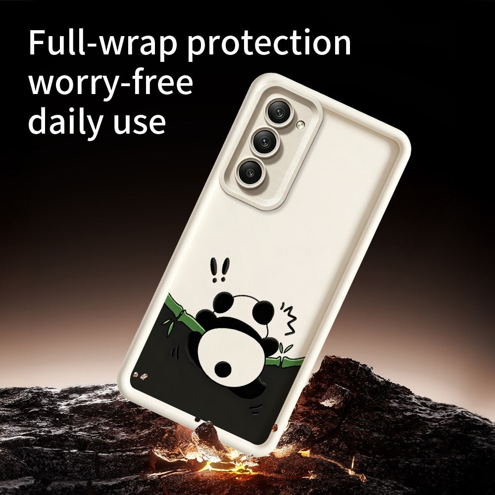 For Xiaomi Redmi 15 5G (EU) (171mm)  /  15 4G (EU) (171mm) TPU Case Rubberized Anti-Slip Panda Pattern Printing Phone Cover
