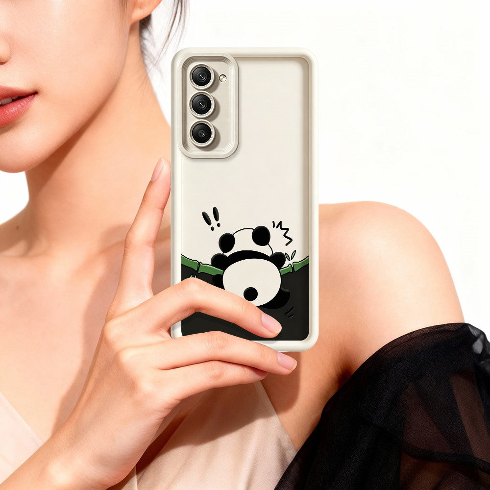 For Xiaomi Redmi 15 5G (EU) (171mm)  /  15 4G (EU) (171mm) TPU Case Rubberized Anti-Slip Panda Pattern Printing Phone Cover