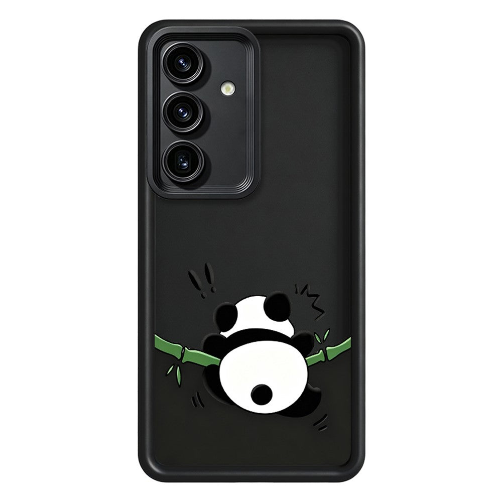 Samsung Galaxy S26+ TPU-skal Gummerat halkfritt pandamönstertryck mobilskal