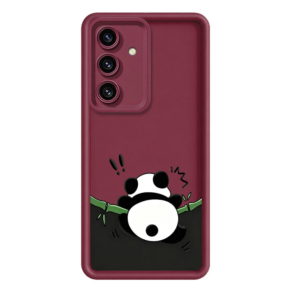 Samsung Galaxy S26+ TPU-skal Gummerat halkfritt pandamönstertryck mobilskal