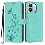 Xiaomi Redmi Note 17 4G (Global) / Note 17 5G (Global) / Note 17 (Indien/Kina) 5G Plånboksfodral PU-läder med fjärilsblomma och handledsrem