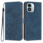 For Xiaomi Redmi Note 17 4G (Global) / Note 17 5G (Global) / Note 17 (India / China) 5G Wallet Case Butterfly Flower Imprint PU Leather Phone Cover with Wrist Strap