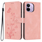 Xiaomi Redmi Note 17 Pro 5G Plånboksfodral Fjärilsblomma Avtryck PU-läder mobilskal med Handledsrem
