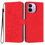 Xiaomi Redmi Note 17 Pro 5G Plånboksfodral Fjärilsblomma Avtryck PU-läder mobilskal med Handledsrem