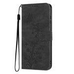 Wallet Case for Xiaomi Redmi 17 4G  /  17 5G Butterfly Flower Imprint PU Leather Phone Cover with Wrist Strap