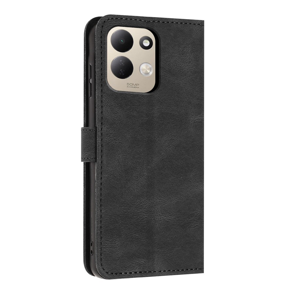 Wallet Case for Xiaomi Redmi 17 4G  /  17 5G Butterfly Flower Imprint PU Leather Phone Cover with Wrist Strap