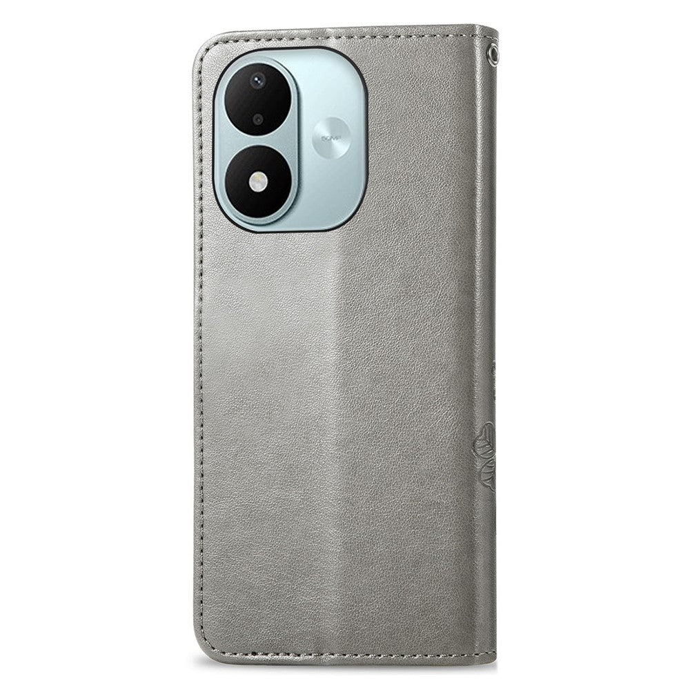 Xiaomi Redmi Note 17 4G (Global) / Note 17 5G (Global) / Note 17 (Indien/Kina) 5G-skal med plånboksfodral i härdat glas, fyrklöver-läder