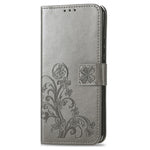 Xiaomi Redmi Note 17 4G (Global) / Note 17 5G (Global) / Note 17 (Indien/Kina) 5G-cover med pung i hærdet glas og firkløver-læder