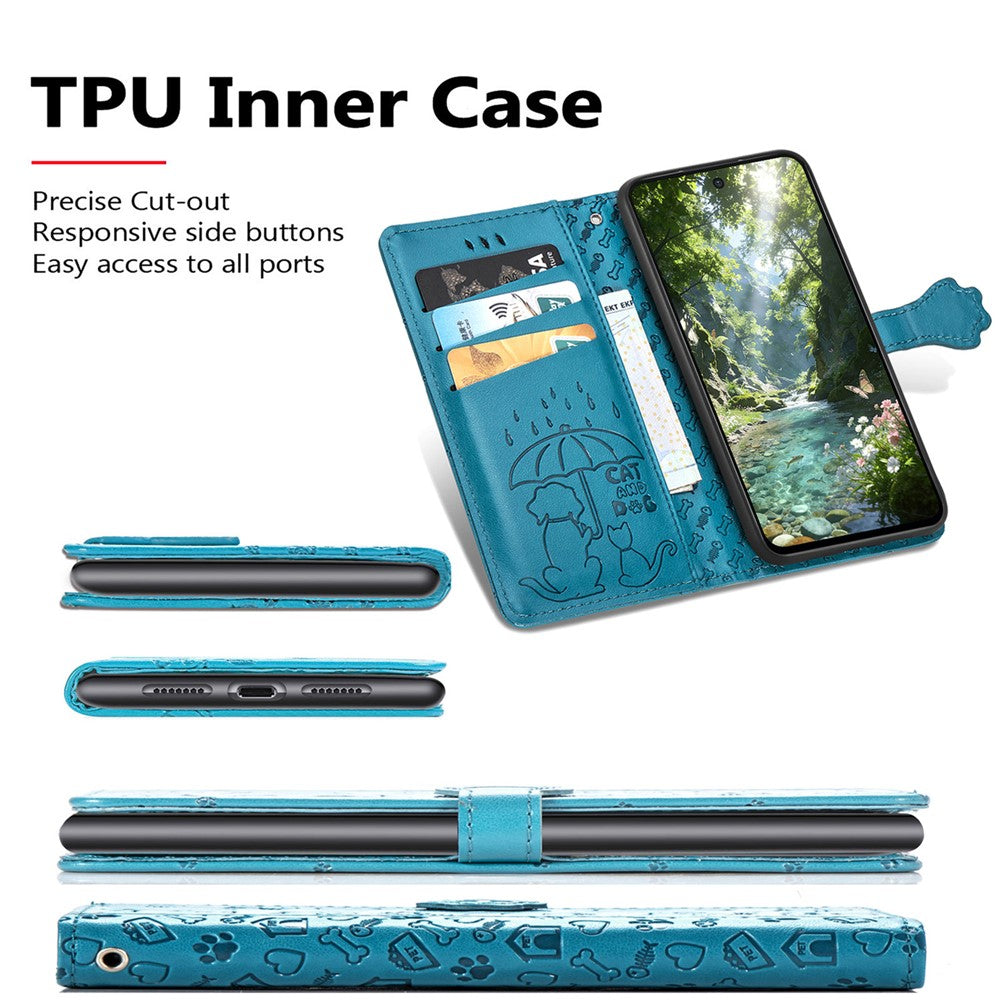 For Xiaomi Redmi Note 17 4G (Global) / Note 17 5G (Global) / Note 17 (India / China) 5G Case with Tempered Glass Screen Protector Cute Cat Dog Pattern PU Leather Wallet Phone Cover