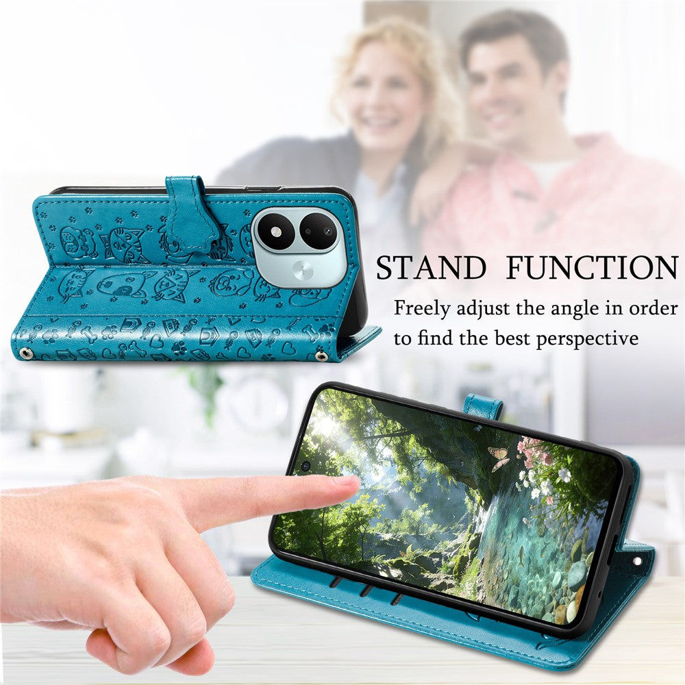 For Xiaomi Redmi Note 17 4G (Global) / Note 17 5G (Global) / Note 17 (India / China) 5G Case with Tempered Glass Screen Protector Cute Cat Dog Pattern PU Leather Wallet Phone Cover