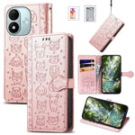 For Xiaomi Redmi Note 17 4G (Global) / Note 17 5G (Global) / Note 17 (India / China) 5G Case with Tempered Glass Screen Protector Cute Cat Dog Pattern PU Leather Wallet Phone Cover