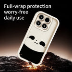 For Xiaomi 17 Case Panda Pattern TPU Rubberized Anti-Slip Phone Back Cover