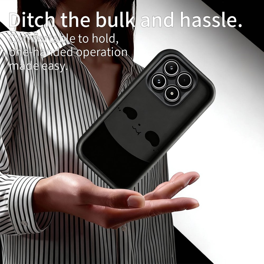 For Xiaomi 17 Case Panda Pattern TPU Rubberized Anti-Slip Phone Back Cover