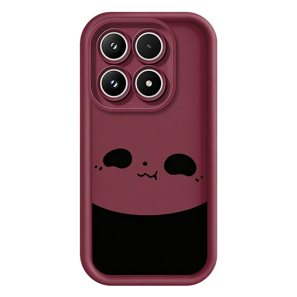 For Xiaomi 17 Case Panda Pattern TPU Rubberized Anti-Slip Phone Back Cover