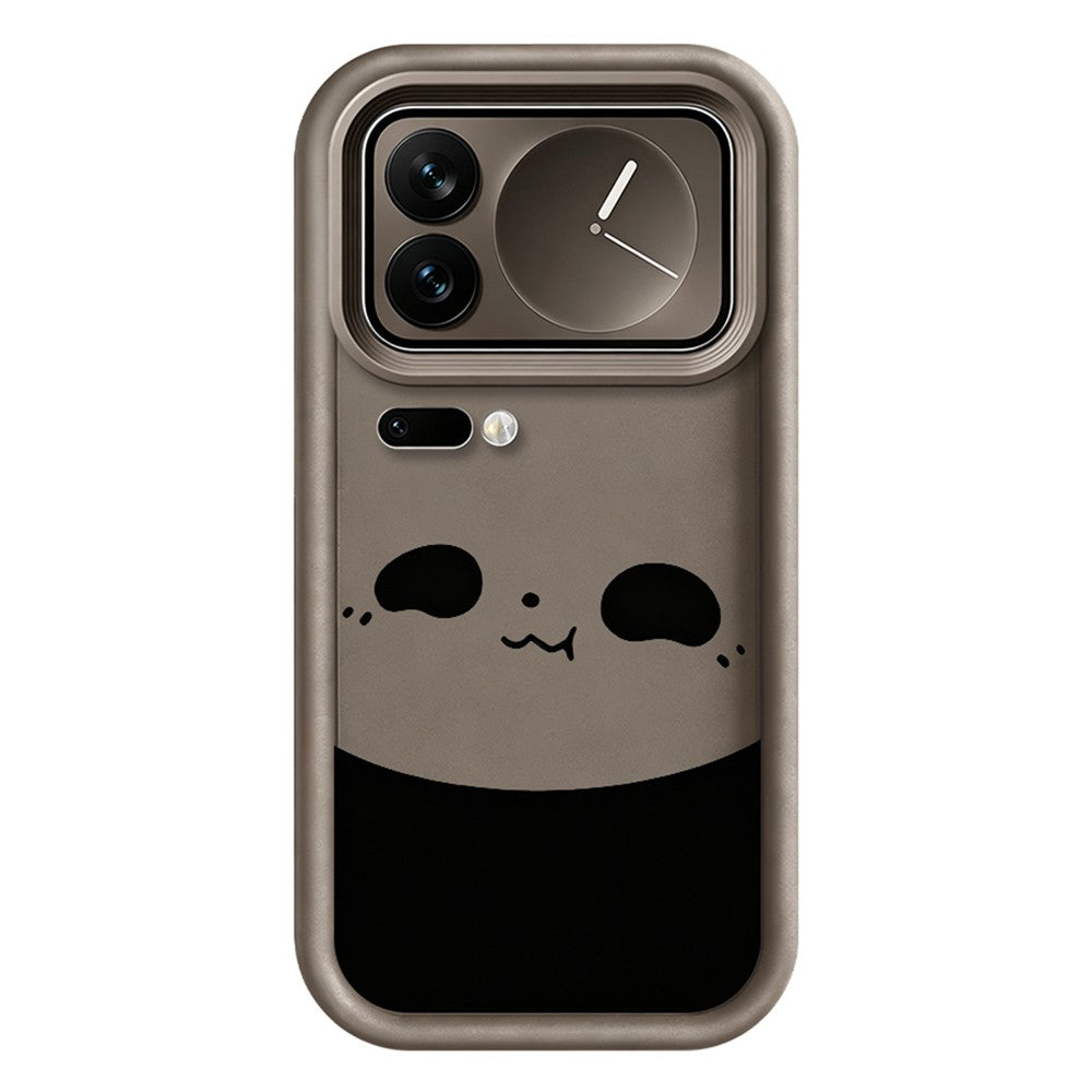 For Xiaomi 17 Pro Case Panda Pattern TPU Rubberized Anti-Slip Phone Back Cover