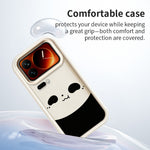 For Xiaomi 17 Pro Max Case Panda Pattern TPU Rubberized Anti-Slip Phone Back Cover