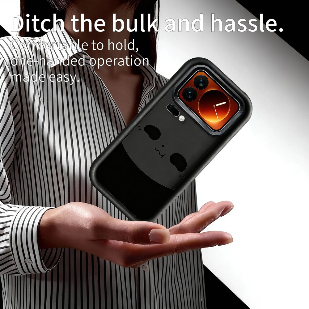 For Xiaomi 17 Pro Max Case Panda Pattern TPU Rubberized Anti-Slip Phone Back Cover