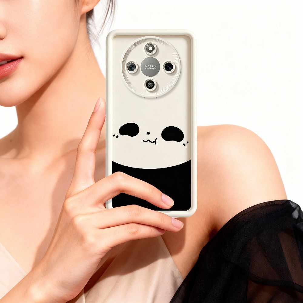 Phone Case For Honor X70 5G  /  X9d 5G  /  Magic8 Lite 5G Panda Pattern TPU Rubberized Anti-Slip Back Cover