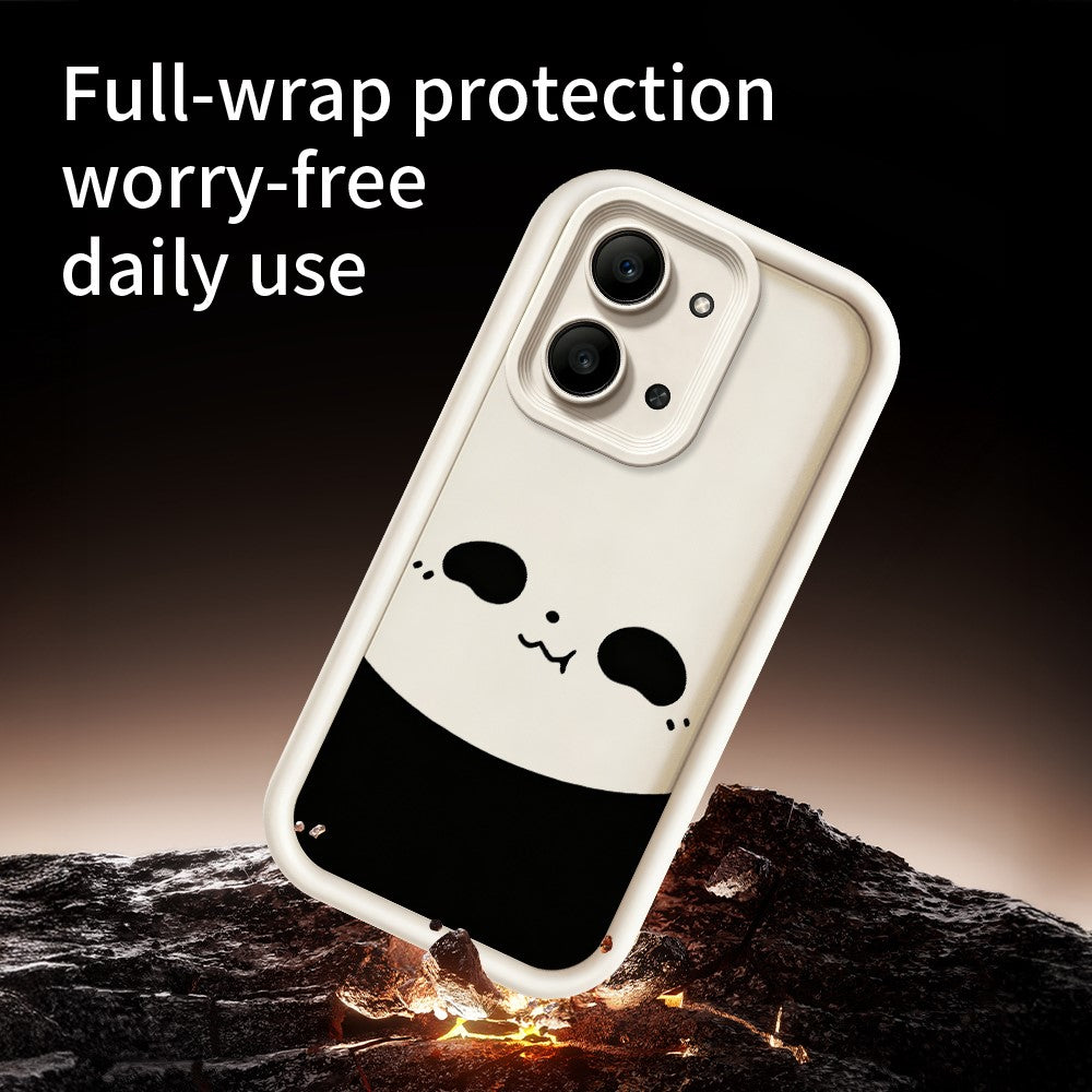 For Xiaomi Redmi 15C 5G (EU) (173mm)  /  15C 4G (EU) (173mm) Case Panda Pattern TPU Rubberized Anti-Slip Phone Back Cover