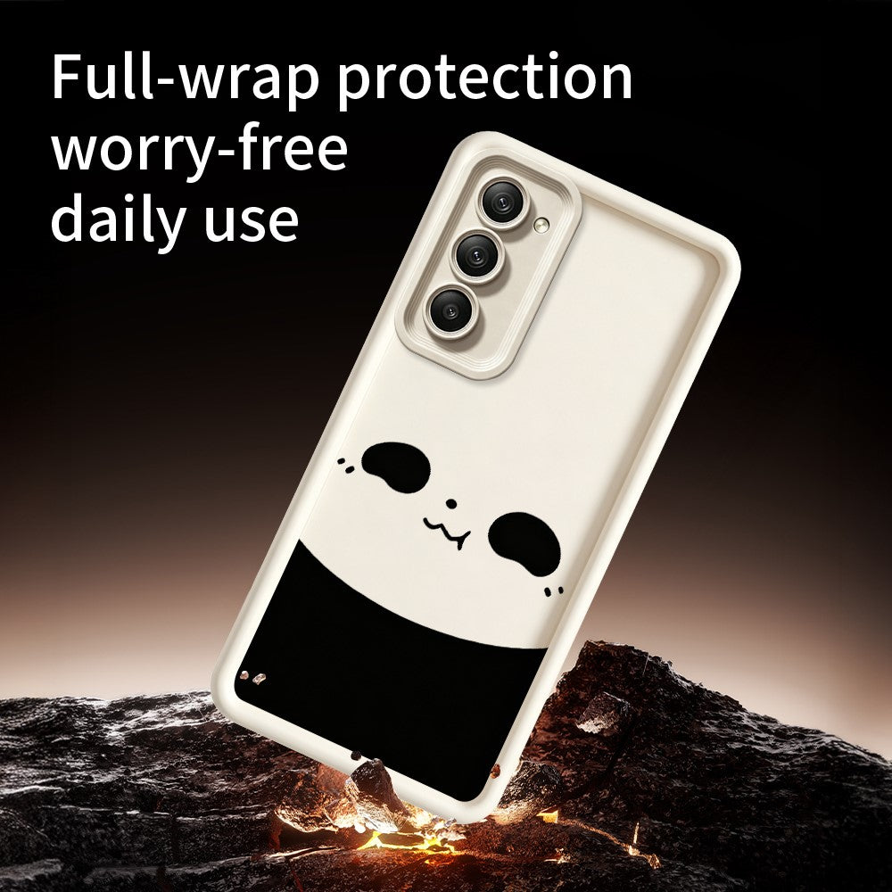 For Xiaomi Redmi 15 5G (EU) (171mm)  /  15 4G (EU) (171mm) Case Panda Pattern TPU Rubberized Anti-Slip Phone Back Cover
