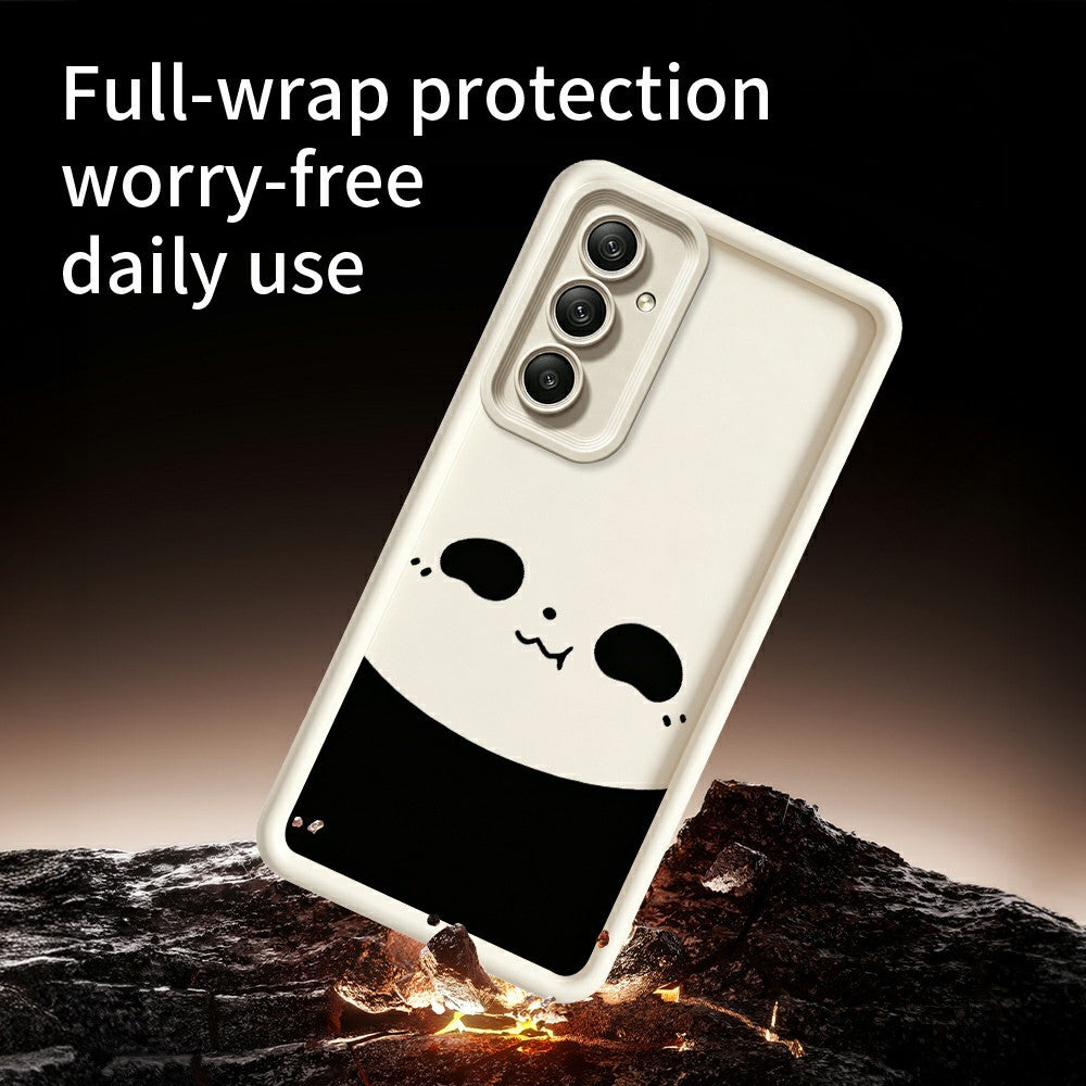 Samsung Galaxy A36 5G-skal med pandamönster, TPU-gummi, halkfritt bakstycke