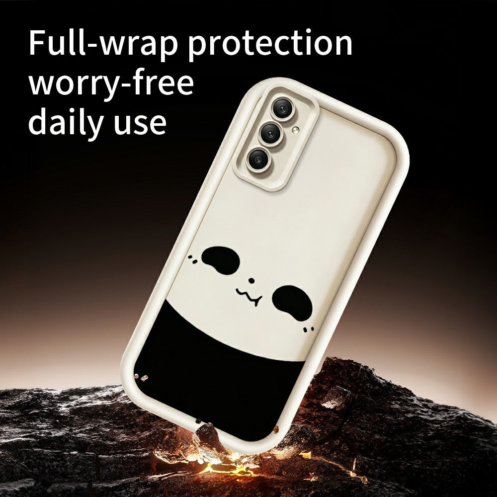 Mobilcover til Samsung Galaxy A18 5G / A18 4G / A17 5G / A17 4G med pandamønster, TPU-gummieret skridsikkert bagcover
