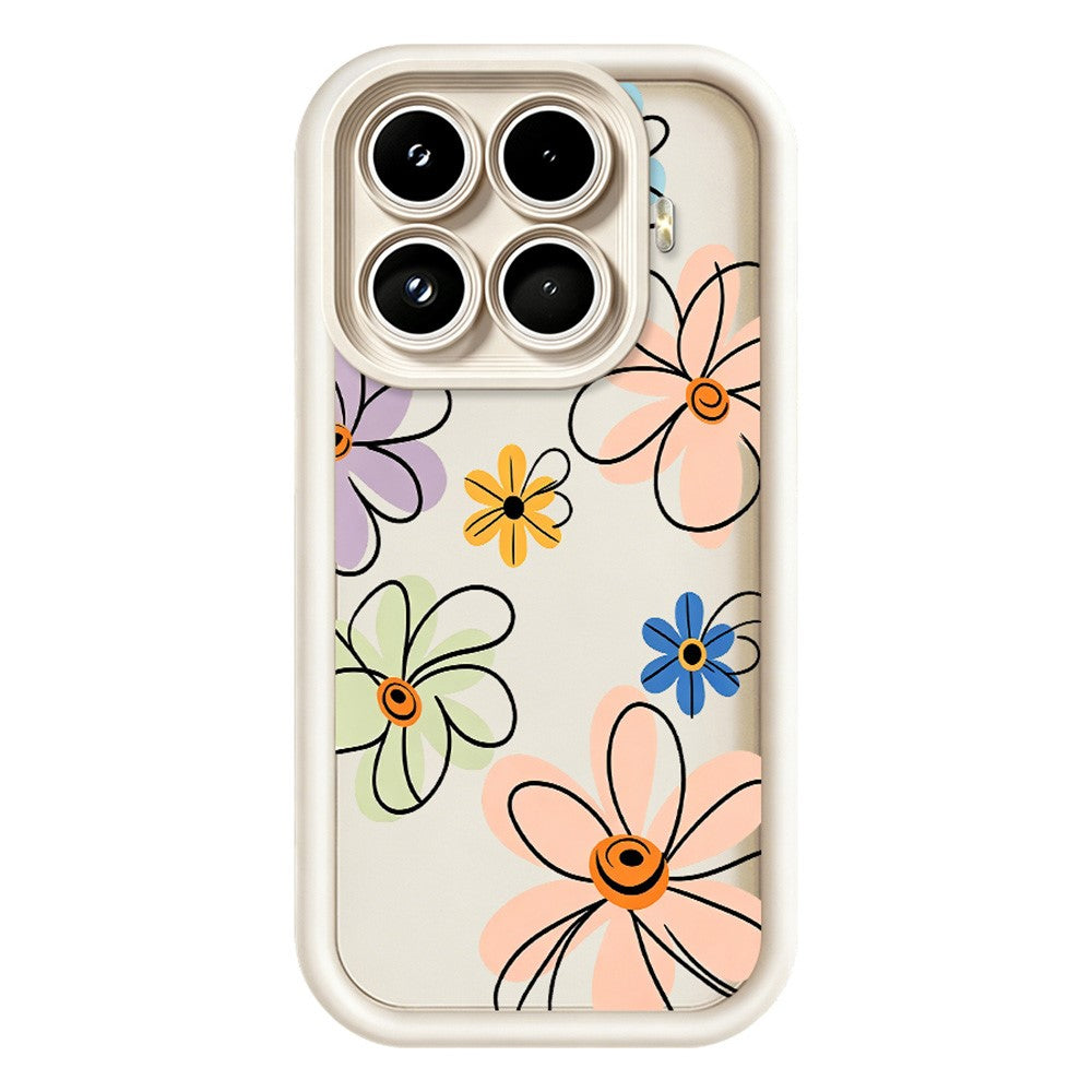 For Xiaomi 17T Pro TPU Case Hand-Drawn Floral Pattern Phone Back Cover