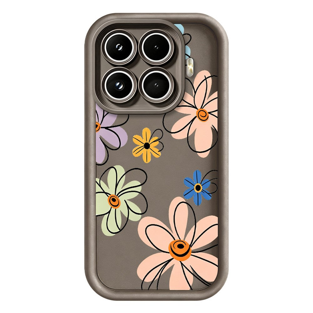 For Xiaomi 17T Pro TPU Case Hand-Drawn Floral Pattern Phone Back Cover