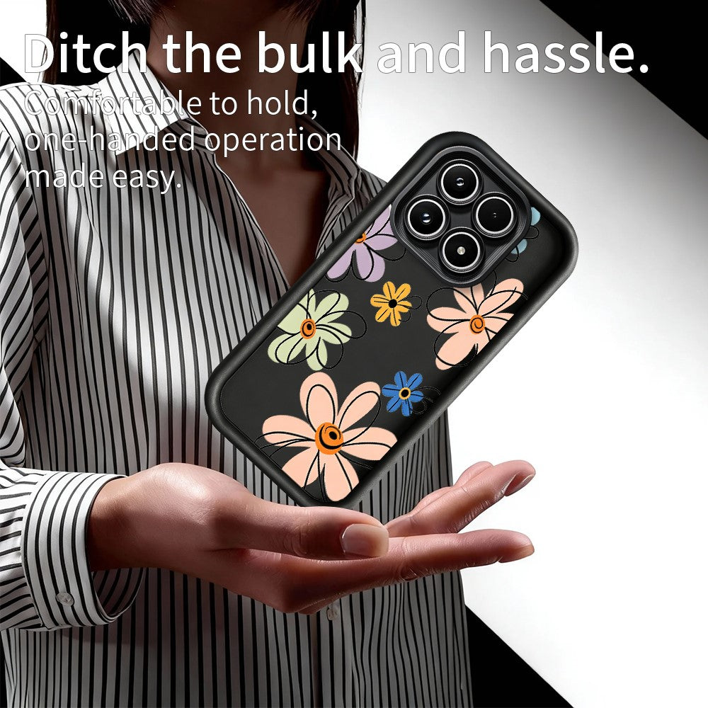 For Xiaomi 17 TPU Case Hand-Drawn Floral Pattern Phone Back Cover