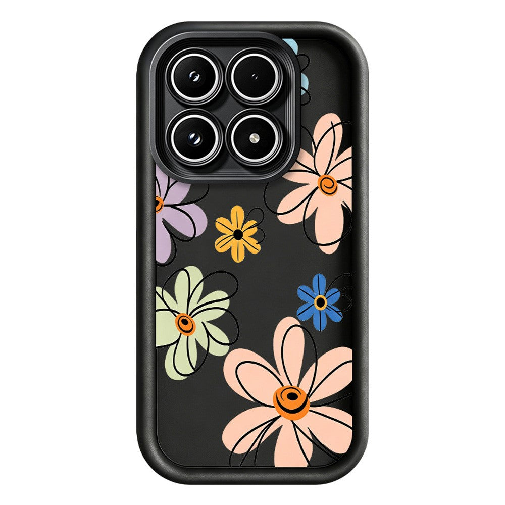 For Xiaomi 17 TPU Case Hand-Drawn Floral Pattern Phone Back Cover