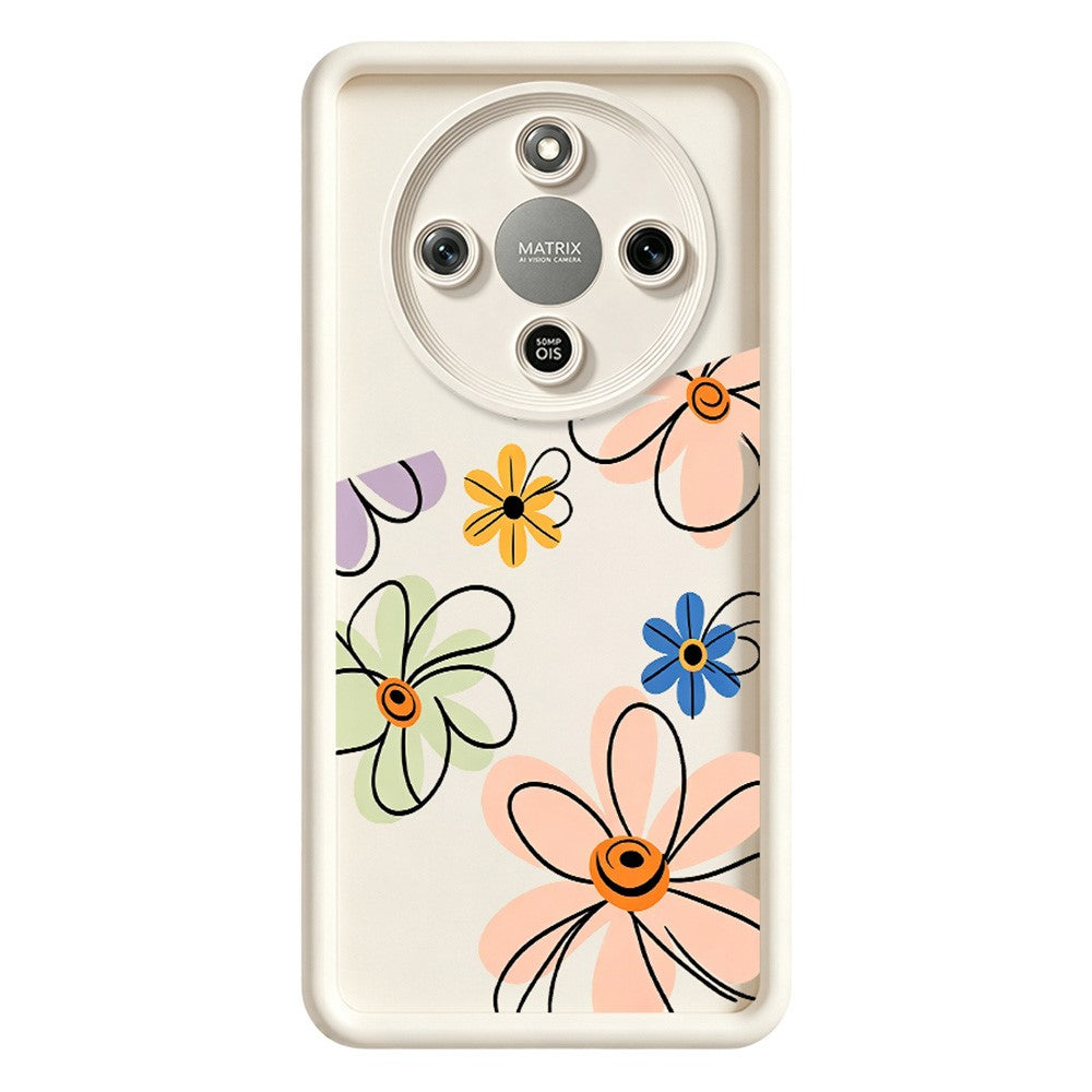TPU Case For Honor X70 5G  /  X9d 5G  /  Magic8 Lite 5G Hand-Drawn Floral Pattern Phone Back Cover