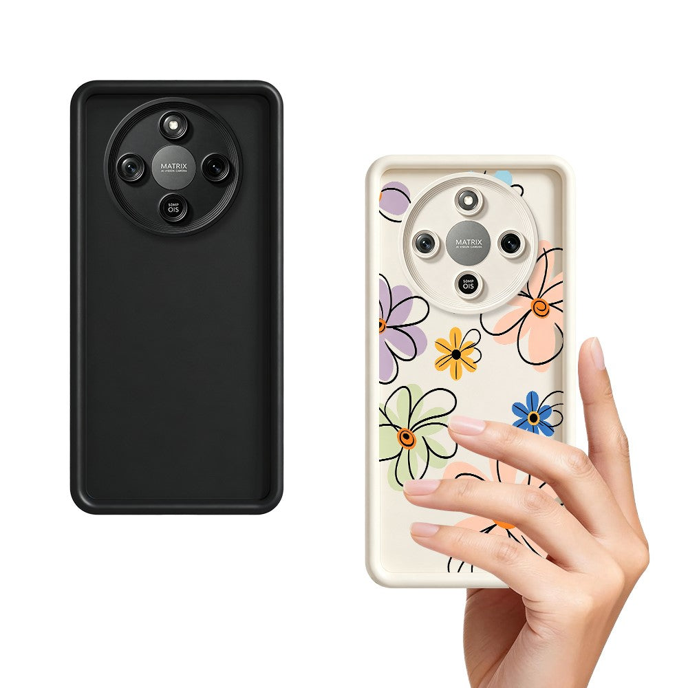 TPU Case For Honor X70 5G  /  X9d 5G  /  Magic8 Lite 5G Hand-Drawn Floral Pattern Phone Back Cover