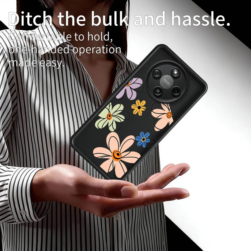 TPU Case For Honor X70 5G  /  X9d 5G  /  Magic8 Lite 5G Hand-Drawn Floral Pattern Phone Back Cover