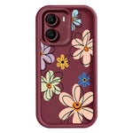 For Xiaomi Poco X7 Pro 5G TPU Case Hand-Drawn Floral Pattern Phone Back Cover