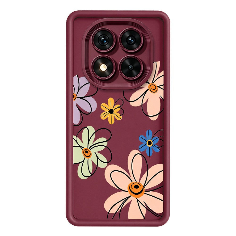 For Xiaomi Redmi Note 15 Pro 5G (Global) TPU Case Hand-Drawn Floral Pattern Phone Back Cover