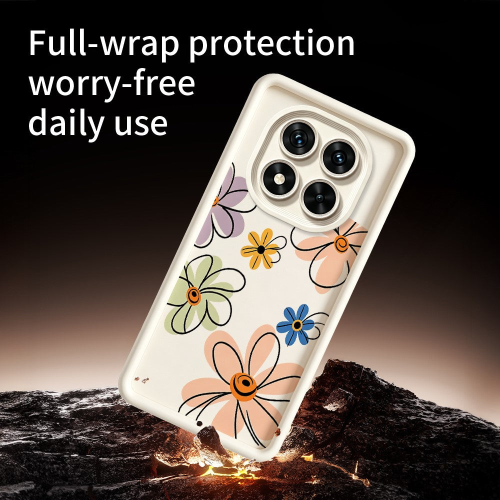 For Xiaomi Redmi Note 15 Pro+ 5G (Global)  /  Poco M8 Pro 5G TPU Case Hand-Drawn Floral Pattern Phone Back Cover