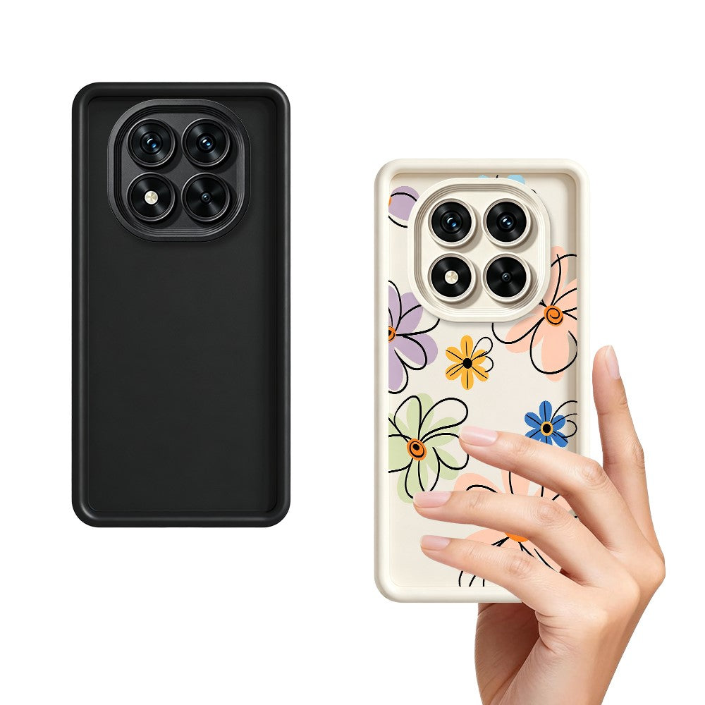 For Xiaomi Redmi Note 15 Pro+ 5G (Global)  /  Poco M8 Pro 5G TPU Case Hand-Drawn Floral Pattern Phone Back Cover